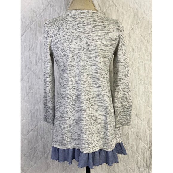 Anthropologie Gray Sweater By Saturday Sunday Peasant - Picture 4 of 9